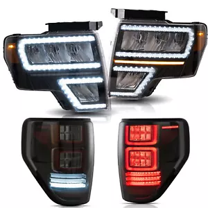 4PCS VLAND LED Headlights + Rear Tail Lights For 2009-14 Ford F150 Pick-up Truck - Picture 1 of 13