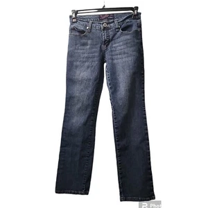 Fluid Jeans Embellished Pockets Dark Wash Denim Jeans Bootcut Style - Picture 1 of 6
