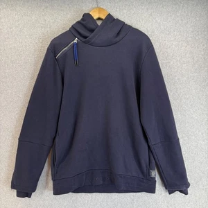 Scotch & Soda Herren Navy Blau Hoodie Sweatshirt Reißverschluss Akzent Tasche Größe XL - Bild 1 von 15