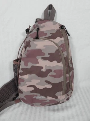Bolso Bandolera de Viaje Eddie Bauer Rosa y Malva Camuflado Hombro Bandolera. Ripstop. Foto 1 de 4