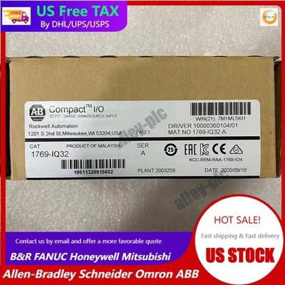 New Factory Sealed AB 1769-IQ32 /A CompactLogix 24V DC Input Module 1769IQ32 US - Image 1 of 4