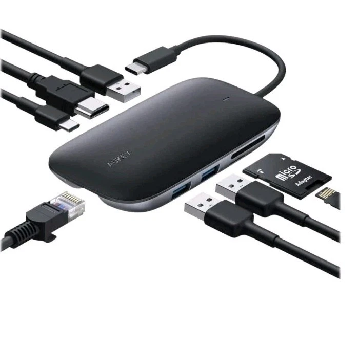 AUKEY CB-C68 Unity Link PD II 7-in-1 USB-C Hub with 100W PD - Image 1 of 4