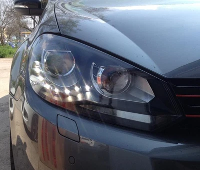 DEPO TAGFAHRLICHT SCHEINWERFER FÜR VW GOLF 6 SCHWARZ LINKS RECHTS H7 SWV32DLGXB - Bild 1 von 4