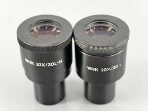 Olympus Microscope Eyepieces Pair WHK 10x L BH2 IMT-2 - Picture 1 of 2