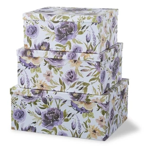 Decorative Cardboard Storage Boxes with Lids for Home Decor and Organization,... - Picture 1 of 8