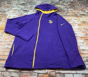 Minnesota Vikings Hoodie Adult XXL Purple Full Zip Sweatshirt NFL Outdoor Mens - Picture 1 of 10