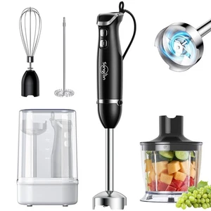 6-in-1 Immersion Blender Handheld, Hand Blender with Chopper & 34oz Blending ... - Picture 1 of 9