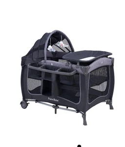 Baby Playard with Canopy, Portable Crib with Changing Table - Picture 1 of 5