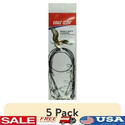 Paquete de 5 aparejos de pesca cables de nailon acero alta resistencia agua salada dulce nuevos Foto 1 de 4