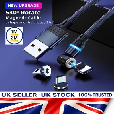 3‑in‑1 Magnetic Charging Cable – USB‑C • Micro‑USB • iPhone | 2.4A Charger - Image 1 of 4