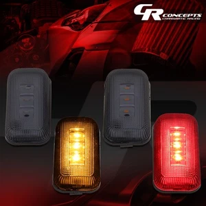 4PCS LED DUALLY FENDER LIGHT SIDE MARKER LAMP SMOKED FOR 15-19 SILVERADO SIERRA - Picture 1 of 7