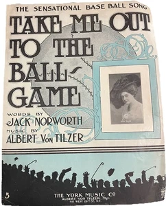 Partituras originales Take Me Out To The Ball Game 1908 - portada de Sam Williams - Imagen 1 de 2