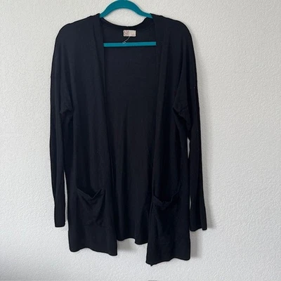 SO Cárdigan Negro Frente Abierto Suéter Con Bolsillos Mujer Talla XL USADO EN EXCELENTE ESTADO Foto 1 de 4