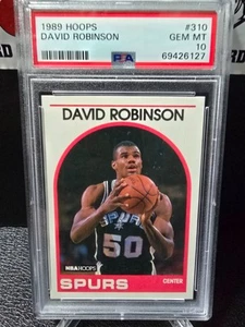 1989 Hoops DAVID ROBINSON #310 ROOKIE PSA 10 GEM MINT - Picture 1 of 2