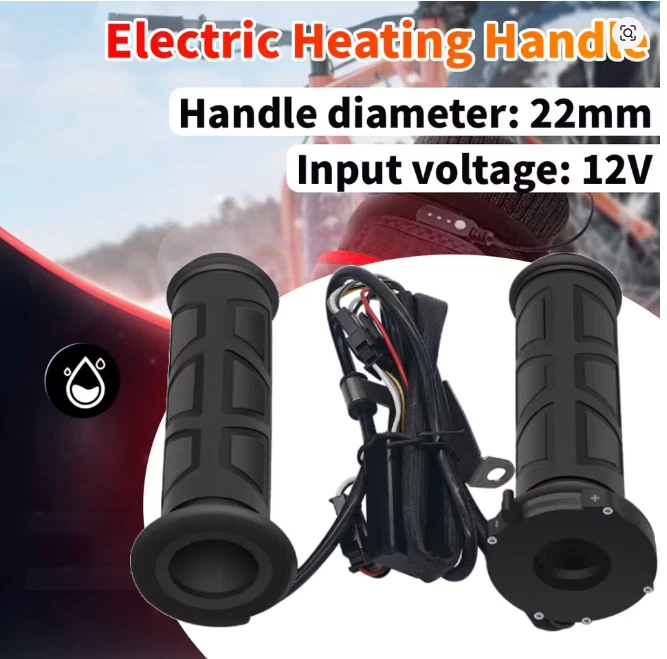 22mm Motorcycle Heated Grips 3 Gear Waterproof Handlebar Warmers - Image 1 of 4