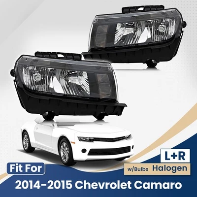 For 2014-2015 Chevrolet Camaro Halogen Headlight with Bulb Right+Left Pair Foto 1 de 4