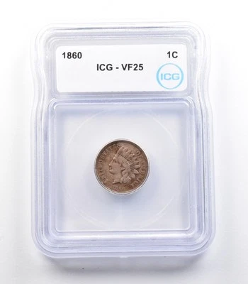 1860 Indian Head Cent VF25 ICG *2326 - Image 1 of 3