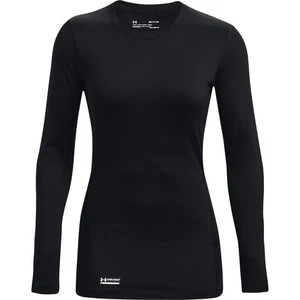 Under Armour 1365393 Womens UA Tactical ColdGear Infrared Base Crew Shirt, Black - Picture 1 of 5