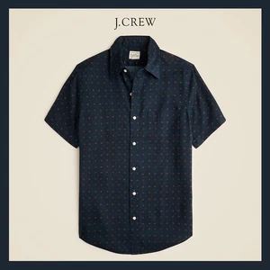 Neu mit Etikett - J. Crew Herren Kurzarm TENCEL™ Lyocell Hemd mit Spitzkragen, Gr. M - Bild 1 von 4