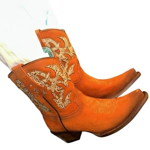 Corral Orange Leather Cowboy Boots(Size 8) - Picture 1 of 13