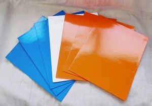 Lot 7 Vintage NEW School Pocket Folders 80s Solid Glossy USA Heavy Duty Retro 90 - Picture 1 of 9