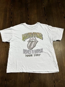 Rolling Stones Bridges To Babylon Tour 1997 Women's Shirt Small Blue Tailgate - Picture 1 of 6