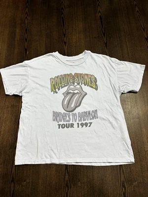Rolling Stones Bridges To Babylon Tour 1997 Women's Shirt Small Blue Tailgate - Image 1 of 4