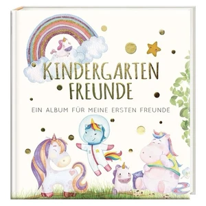 Kindergartenfreunde – Einhorn Freundebuch | Erinnerungsalbum für Kindergarten - Bild 1 von 6