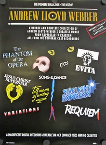 ANDREW LLOYD WEBBER PRIMA COLLEZIONE ALBUM POSTER PROMOZIONALE - Foto 1 di 1