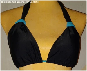 Neuwertiges Triangel Bikinioberteil schwarz rosa Gr.M (C) - Bild 1 von 1