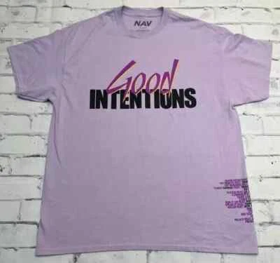 Camisa VLONE Para Hombre XL Púrpura Navegación Buenas Intenciones Palomas Rapero Rap Camiseta Ropa de Calle Foto 1 de 4