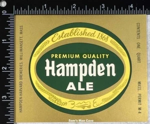 Hampden Ale Beer Label - MASSACHUSETTS - Picture 1 of 1