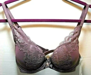 Chantelle Orangerie Lace Underwire Plunge Bra Color Jacinthe Size 32B Retail $88 - Picture 1 of 12