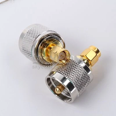 2x SMA-Male Jack RF to PL259 UHF Male Plug Connector Adapter for Radio Antenna - Image 1 of 3