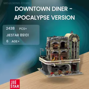 JIESTAR 89101 Downtown Diner – Apocalypse Version with 2438 Pieces - Picture 1 of 4
