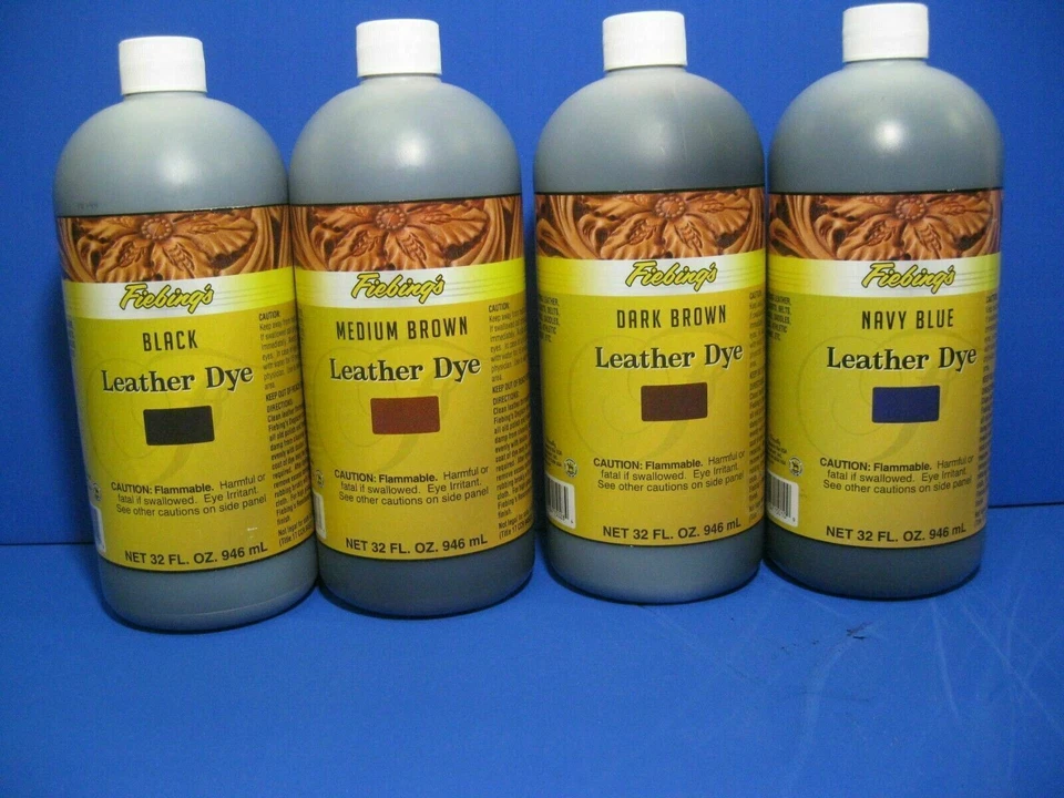 Fiebing's Quart Bottle Leather Dye - Shoes-Boots-Belts-Crafts-Coats- pic a color - Image 1 of 1