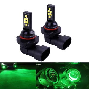 2x 9006 HB4 LED Bulbs Fog Driving Lights DRL Lamp Green High Power Super Bright - Picture 1 of 10