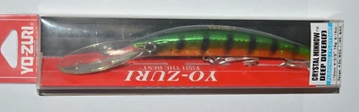 yo zuri crystal minnow deep diver floatin 4 3/8" 9/16oz r1135-hpc perch - Image 1 of 2