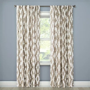 Light Filtering Curtain Panel Summer Tahoe Khaki 54"x84" Project 62 - Picture 1 of 4