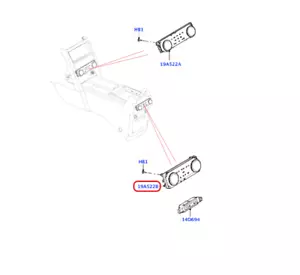 Original Land Rover MY4214F224BA Bedienungsschalter - Heater Discovery 2021 New - Picture 1 of 7