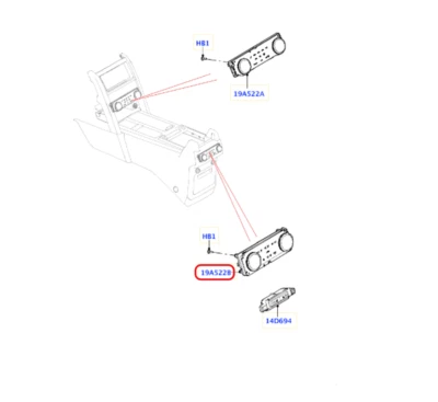 Original Land Rover MY4214F224BA Bedienungsschalter - Heater Discovery 2021 New - Image 1 of 4