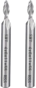 2Pcs 4mm CNC Carbide End Mill 2-Fulte Mill Cutter,Tungsten CNC Router Bits - Picture 1 of 3