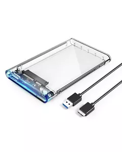 ORICO 2.5 Inch External Hard Drive Enclosure Clear Case USB 3.0 for SATA HDD SSD - Picture 1 of 7