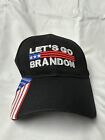 Fjb Let's Go Brandon Black (Rwb Usa Flag On Bill) Adjustable Embroidered Cap Hat