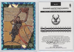2016-17 Panini NBA Hoops Teal Explosion Giannis Antetokounmpo #6