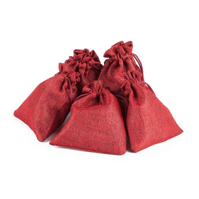 pajoma Jute Beutel Adventskalender | Rot | Säcke zum Befüllen | Weihnachtsbeutel - Bild 1 von 4