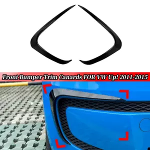 Negro para VW UP! 11-15 parachoques delantero aletas alerón divisor ala Canards - Imagen 1 de 6