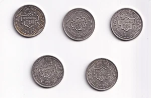 Lote de 5 fichas del mundo del espectáculo - níquel - Imagen 1 de 2