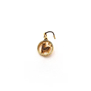 New Disc Taurus Zodiac Gold Plated Charm by Rembrandt - Picture 1 of 2