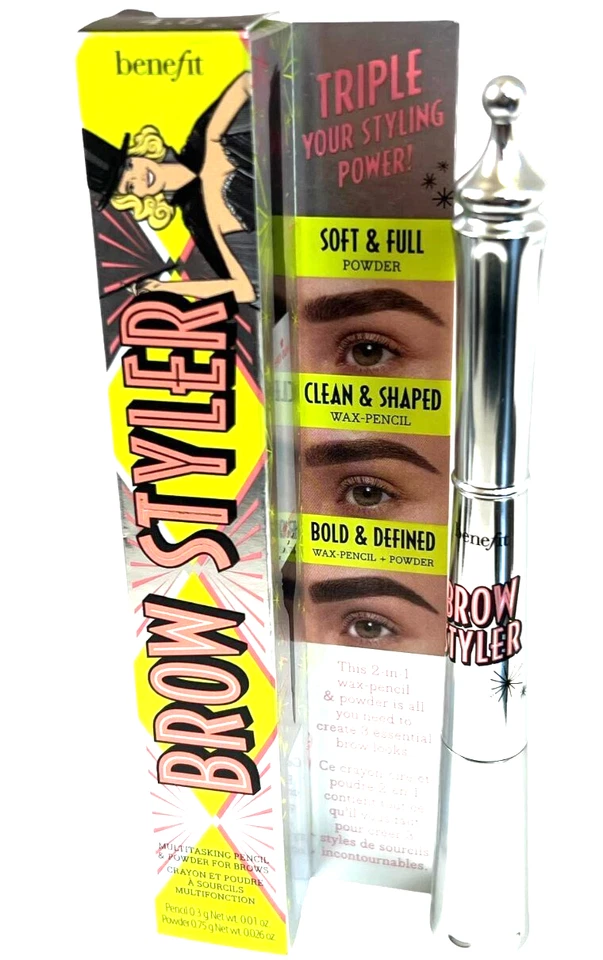 Benefit Brow Styler Eyebrow Pencil & Powder Duo 5 Warm Black Brown